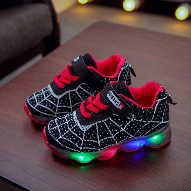 Kids LED Lighting Shoes Marvel Spiderman