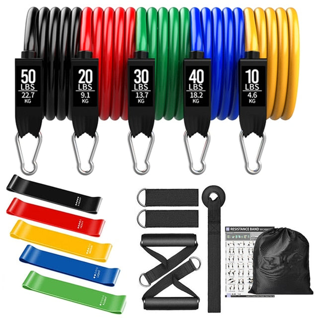 Fitness Exercises Resistance Bands Set