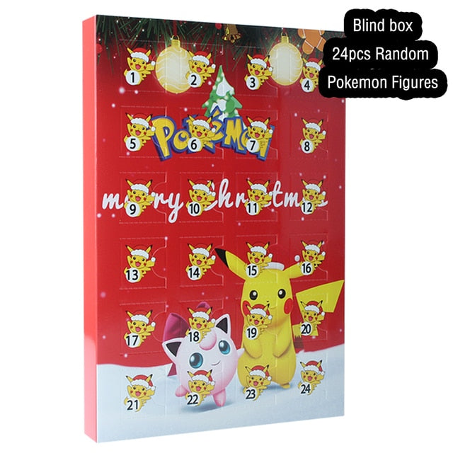 Pokemon Figure Christmas PVC Model Kids Toy Advent calendar