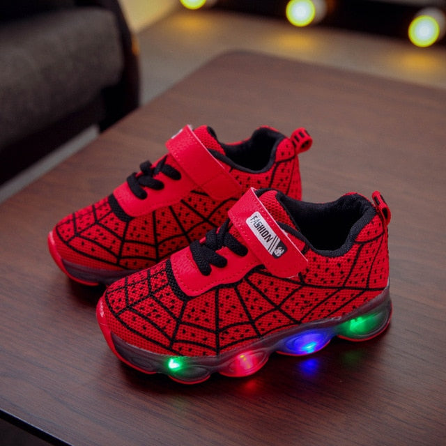 Kids LED Lighting Shoes Marvel Spiderman