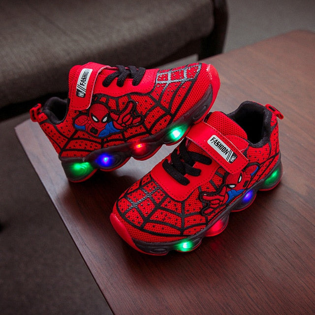 Kids LED Lighting Shoes Marvel Spiderman