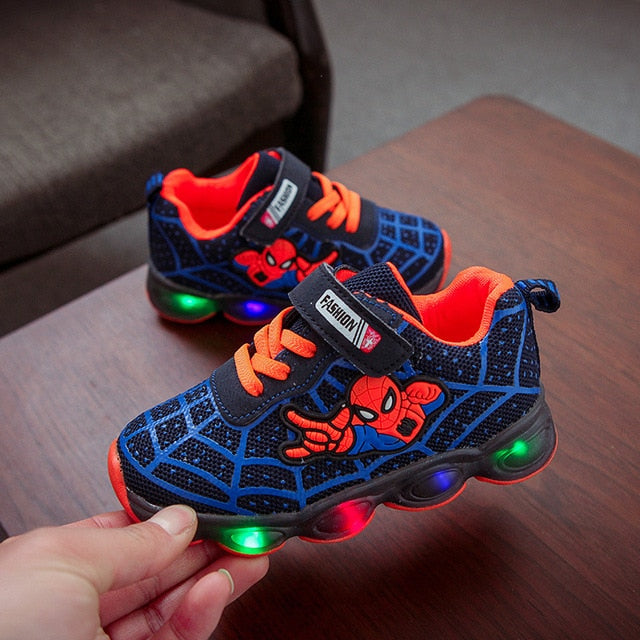 Kids LED Lighting Shoes Marvel Spiderman