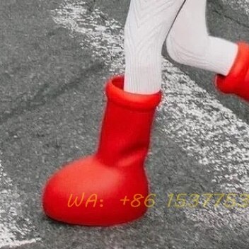 Women's Big Red Boots Thick Bottom