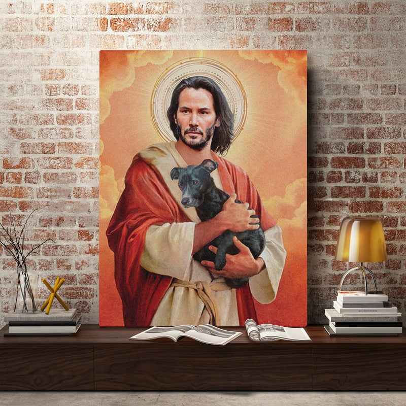 Keanu Reeves Jesus Modular Canvas Painting