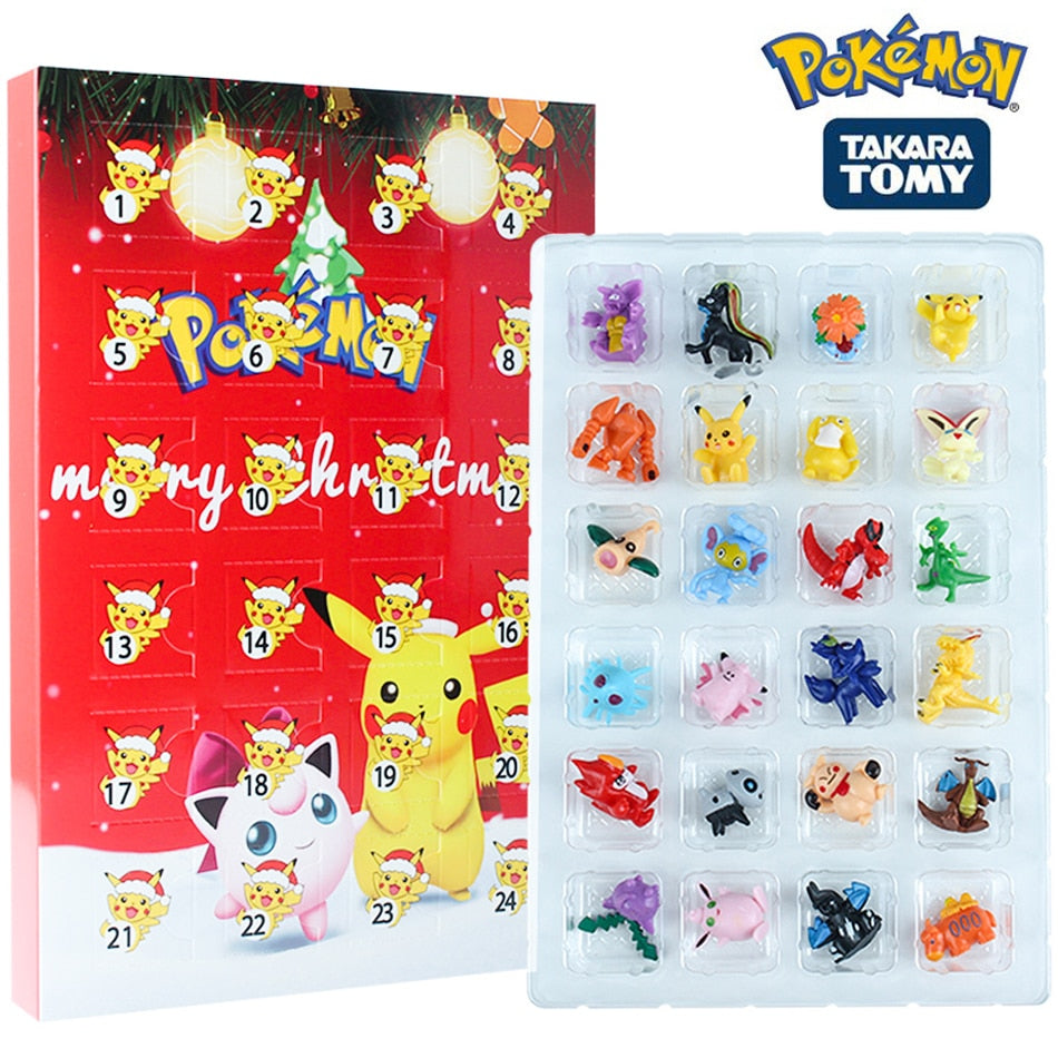 Pokemon Figure Christmas PVC Model Kids Toy Advent calendar