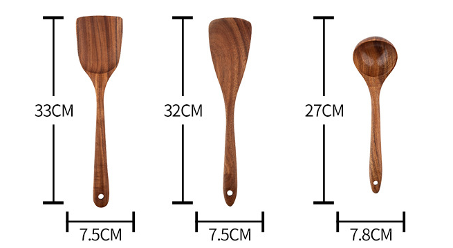 Handmade teak utensils Cooking wooden