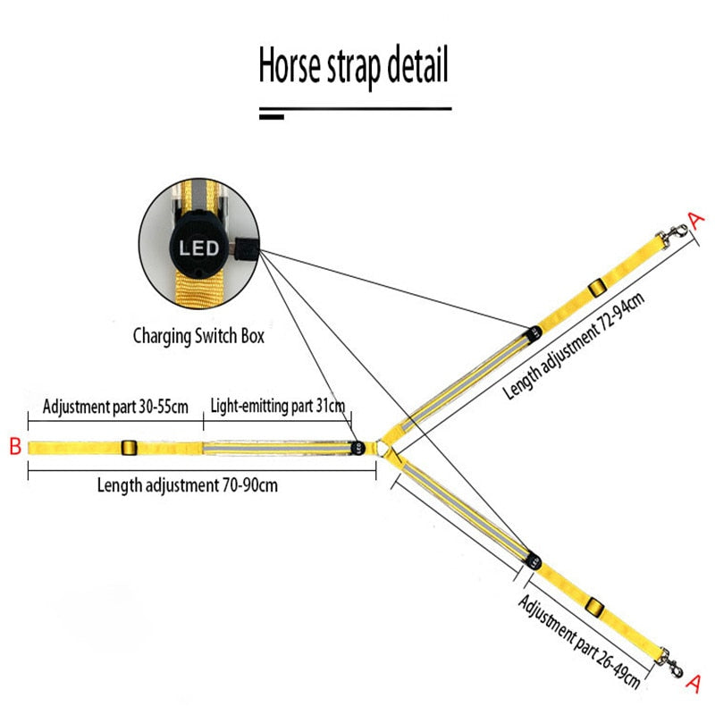 Nylon LED Horse breast Collar
