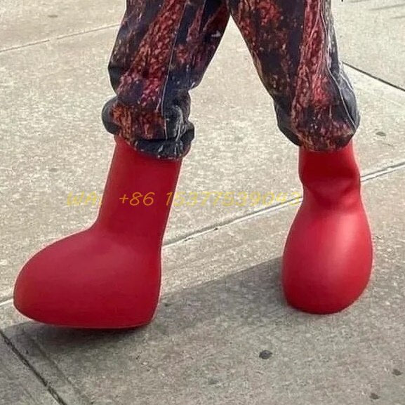 Women's Big Red Boots Thick Bottom