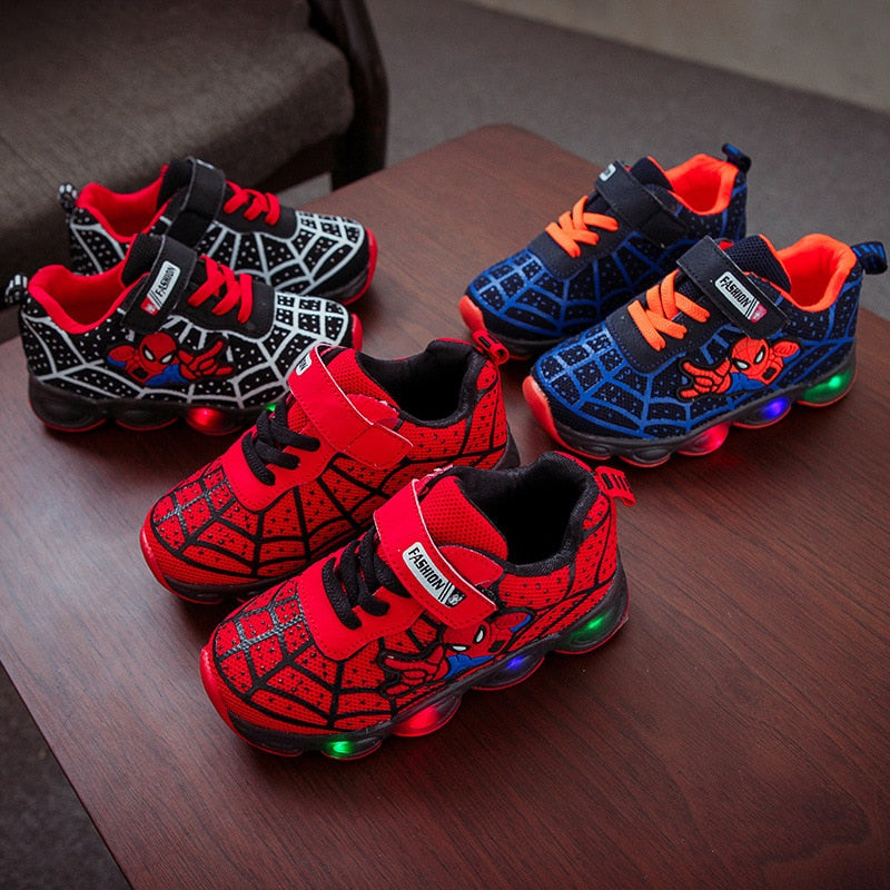 Kids LED Lighting Shoes Marvel Spiderman