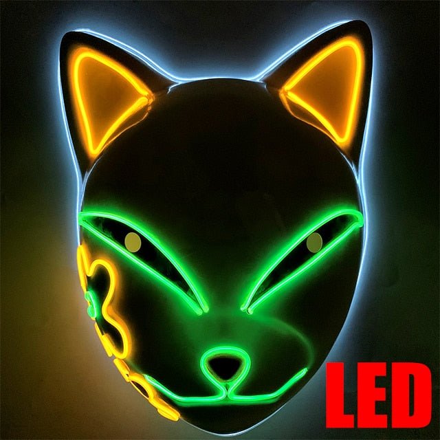 Halloween LED Cat Mask Purge