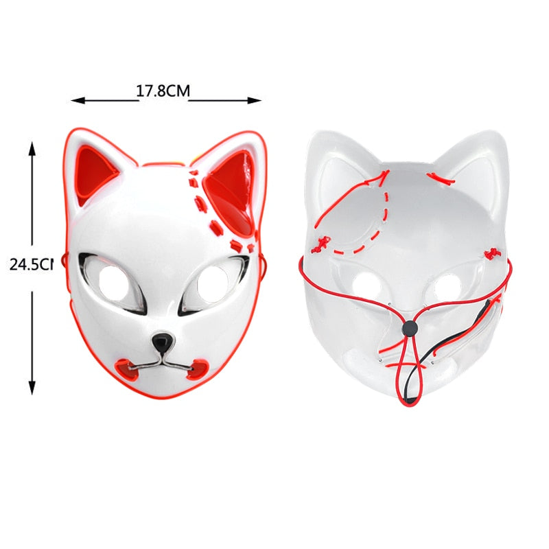 Halloween LED Cat Mask Purge