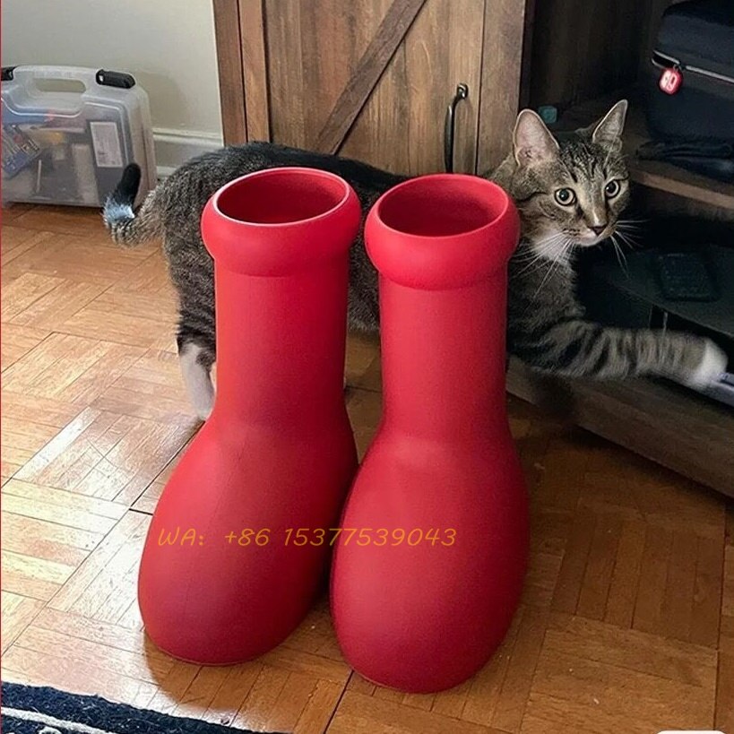 Women's Big Red Boots Thick Bottom