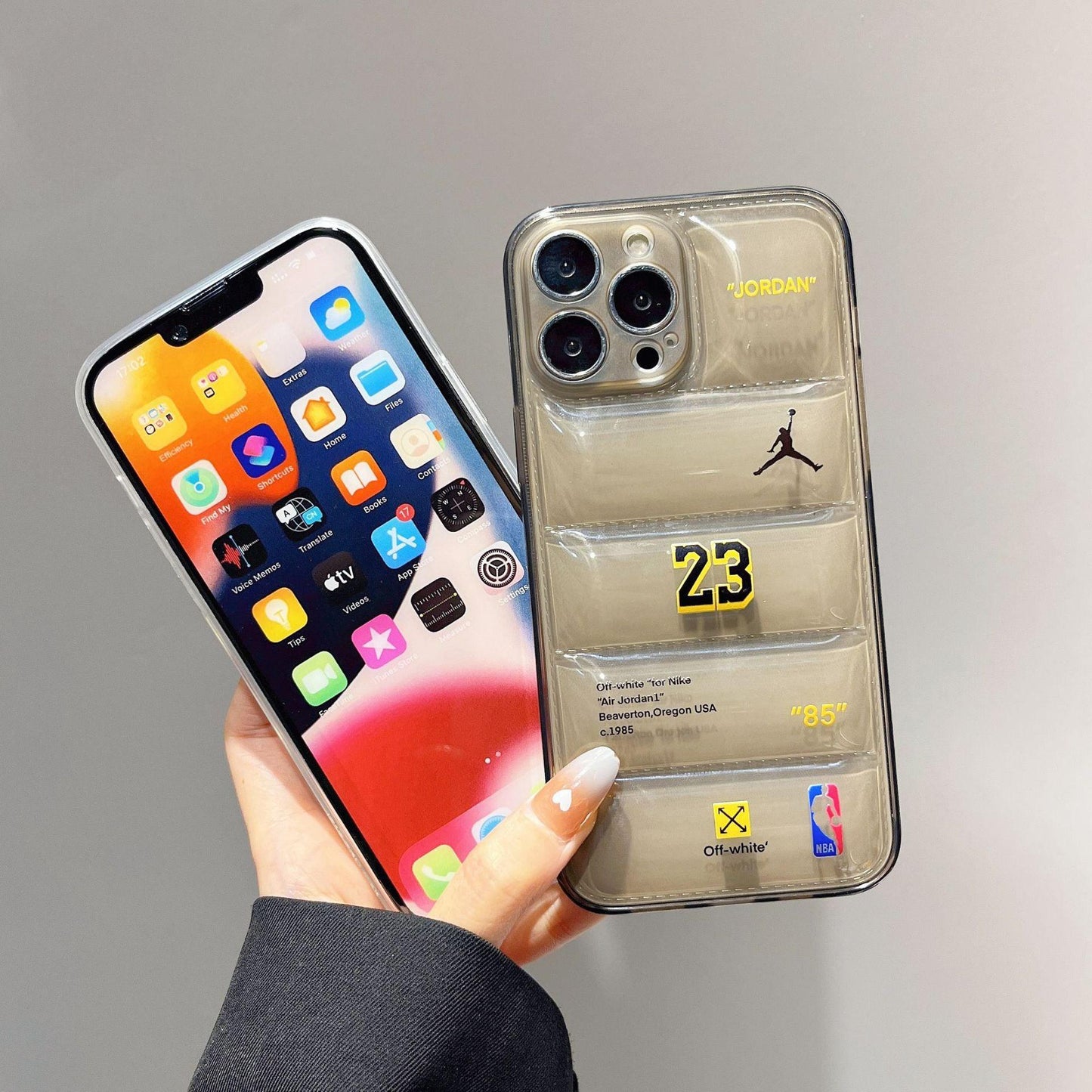 Transparent iPhone Case - NorthFace Jumpman 23 Air Jordan Off-white NBA