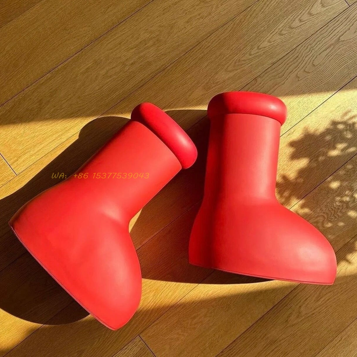 Women's Big Red Boots Thick Bottom