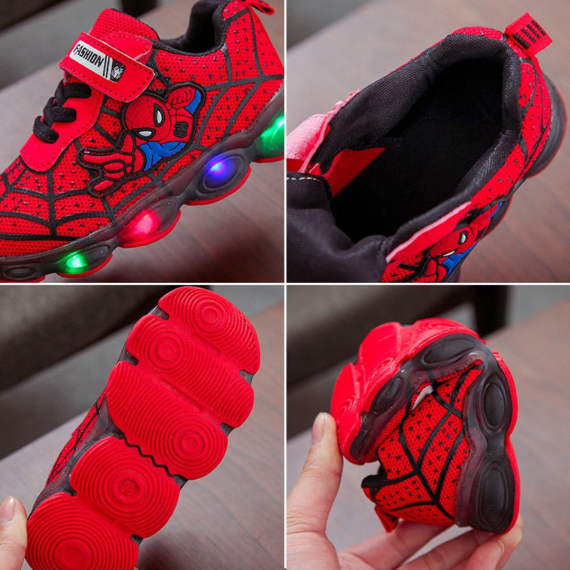 Kids LED Lighting Shoes Marvel Spiderman