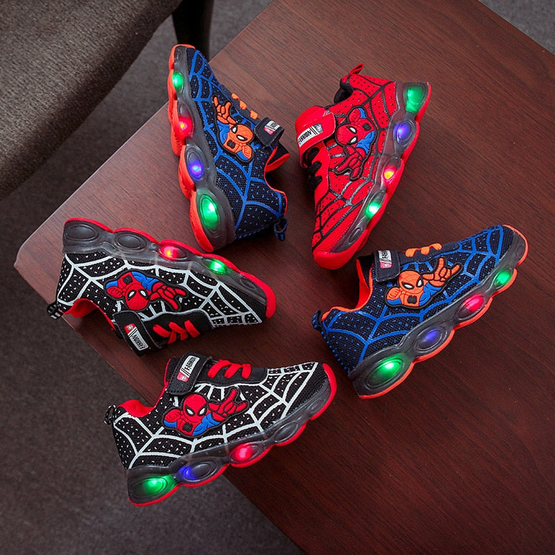 Kids LED Lighting Shoes Marvel Spiderman