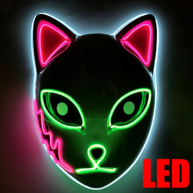 Halloween LED Cat Mask Purge