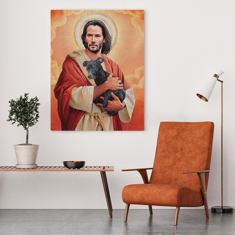 Keanu Reeves Jesus Modular Canvas Painting