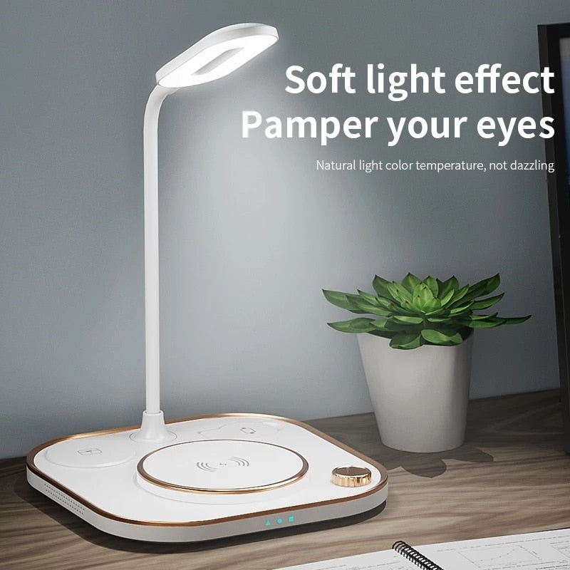 15w Fast 3 In 1 Wireless Charger Lamp