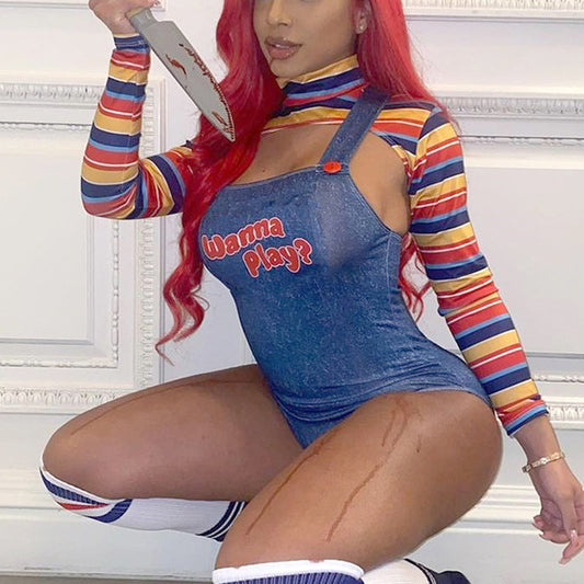 Bodysuit Killer Sexy Doll Costume Set Chucky