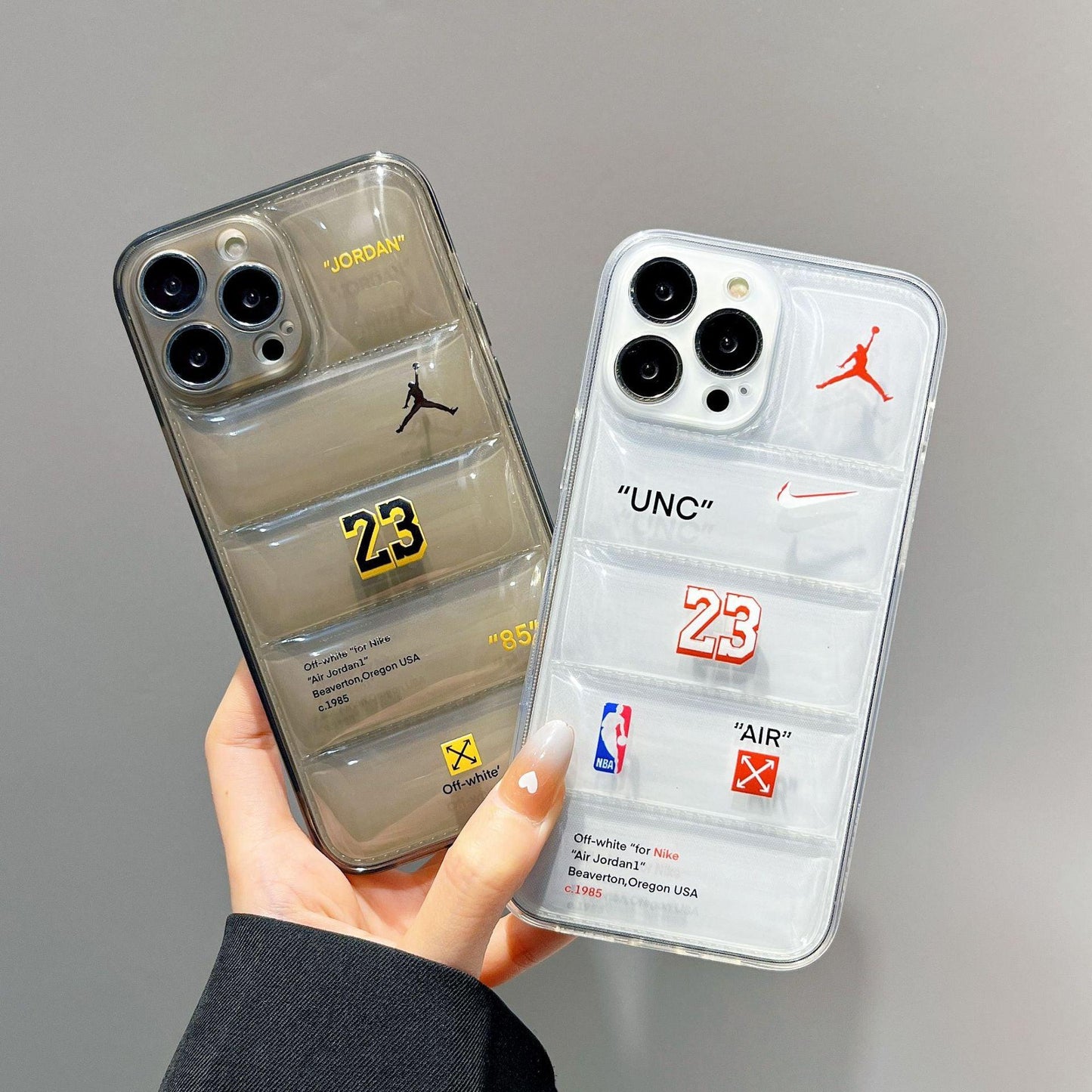 Transparent iPhone Case - NorthFace Jumpman 23 Air Jordan Off-white NBA