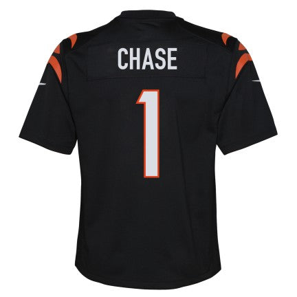 Youth NFL Cincinnati Bengals Ja'Marr Chase Black Game Jersey