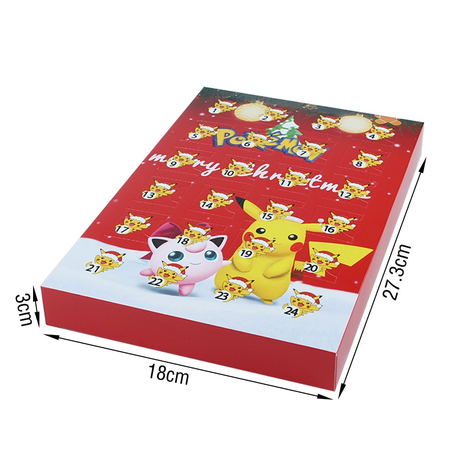 Pokemon Figure Christmas PVC Model Kids Toy Advent calendar