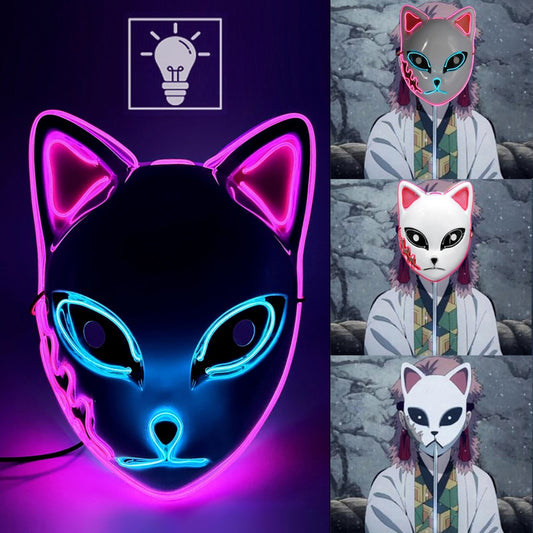 Halloween LED Cat Mask Purge