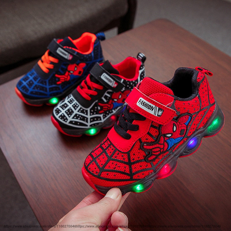 Kids LED Lighting Shoes Marvel Spiderman